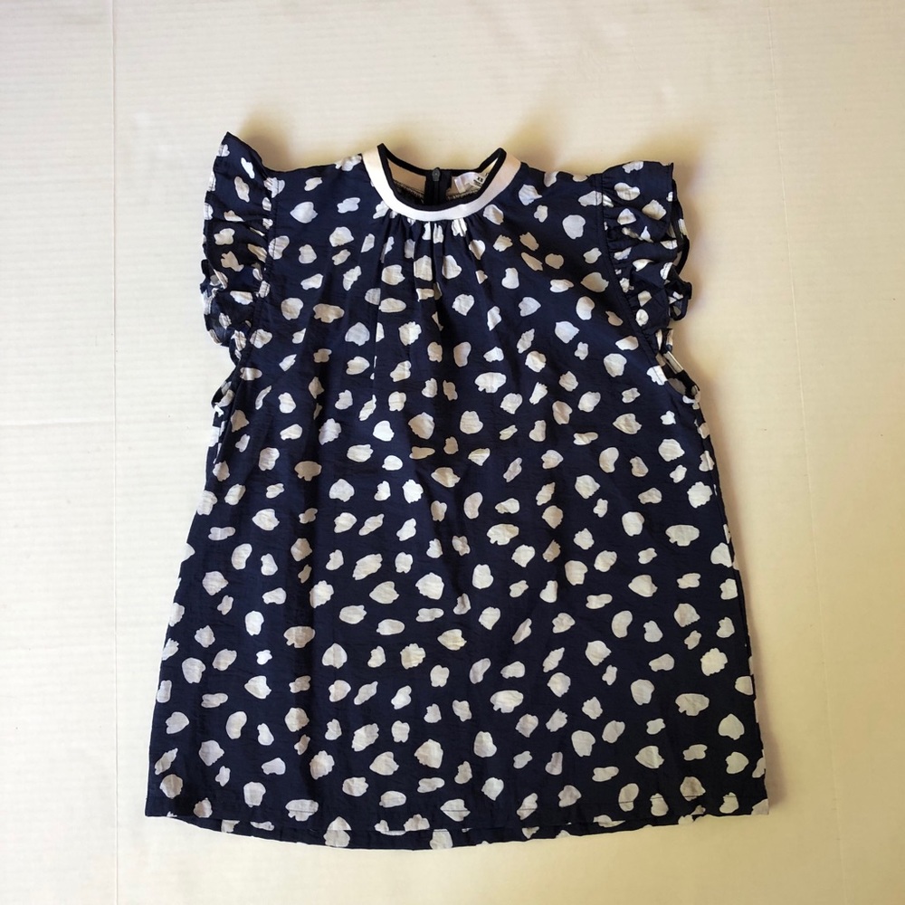THML blouse size XS color blue and white
